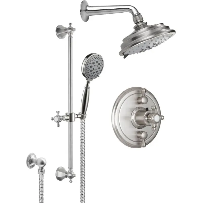 StyleTherm® 1/2" Thermostatic Shower System with Showerhead and Handshower on Slide Bar