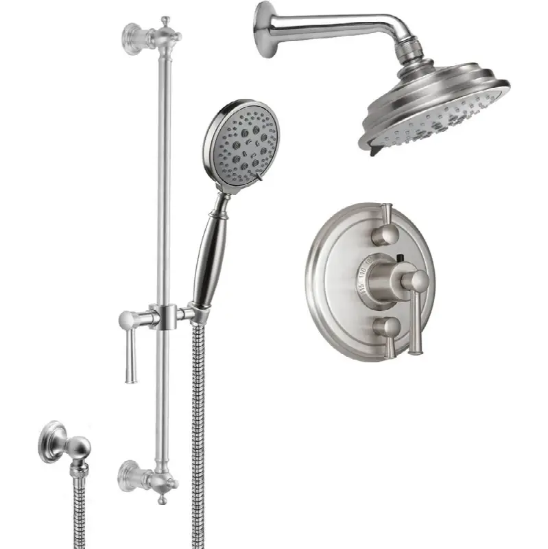 StyleTherm® 1/2" Thermostatic Shower System with Showerhead and Handshower on Slide Bar