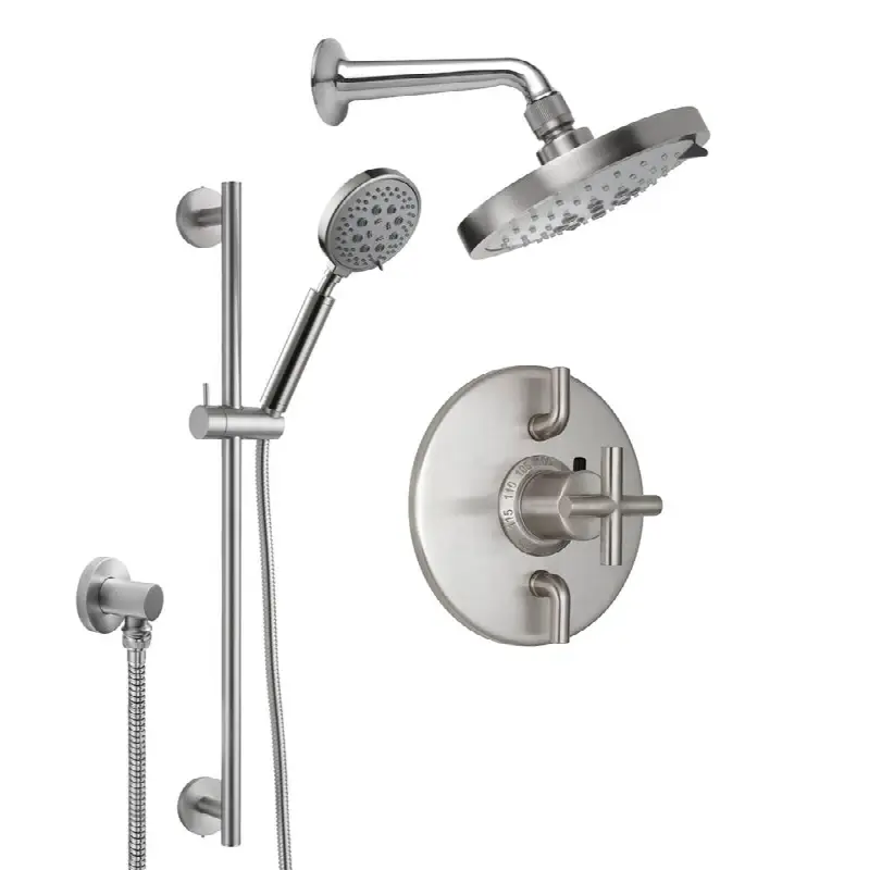 StyleTherm® 1/2" Thermostatic Shower System with Showerhead and Handshower on Slide Bar
