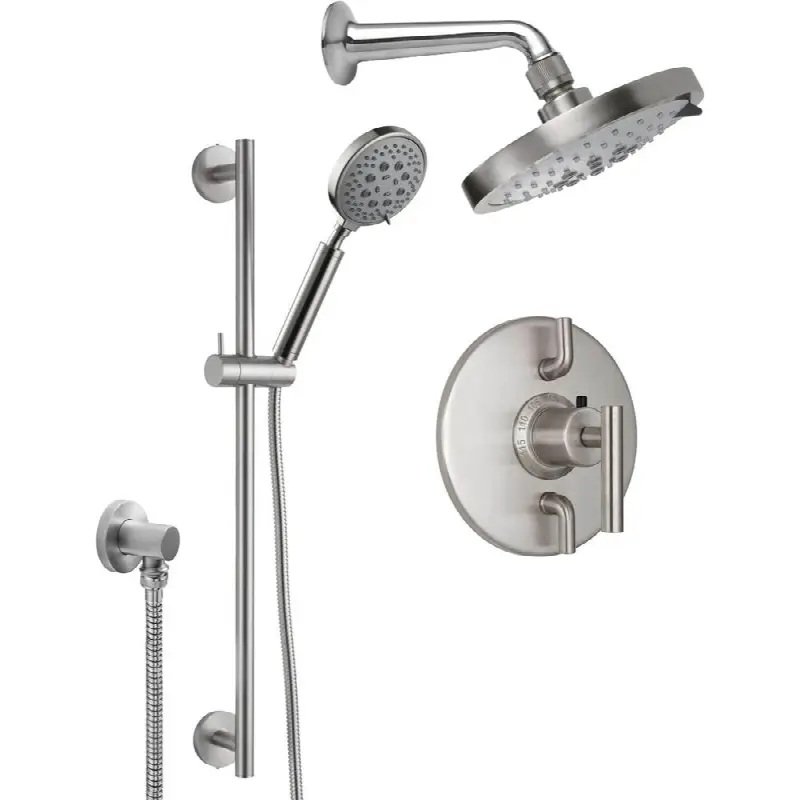 StyleTherm® 1/2" Thermostatic Shower System with Showerhead and Handshower on Slide Bar