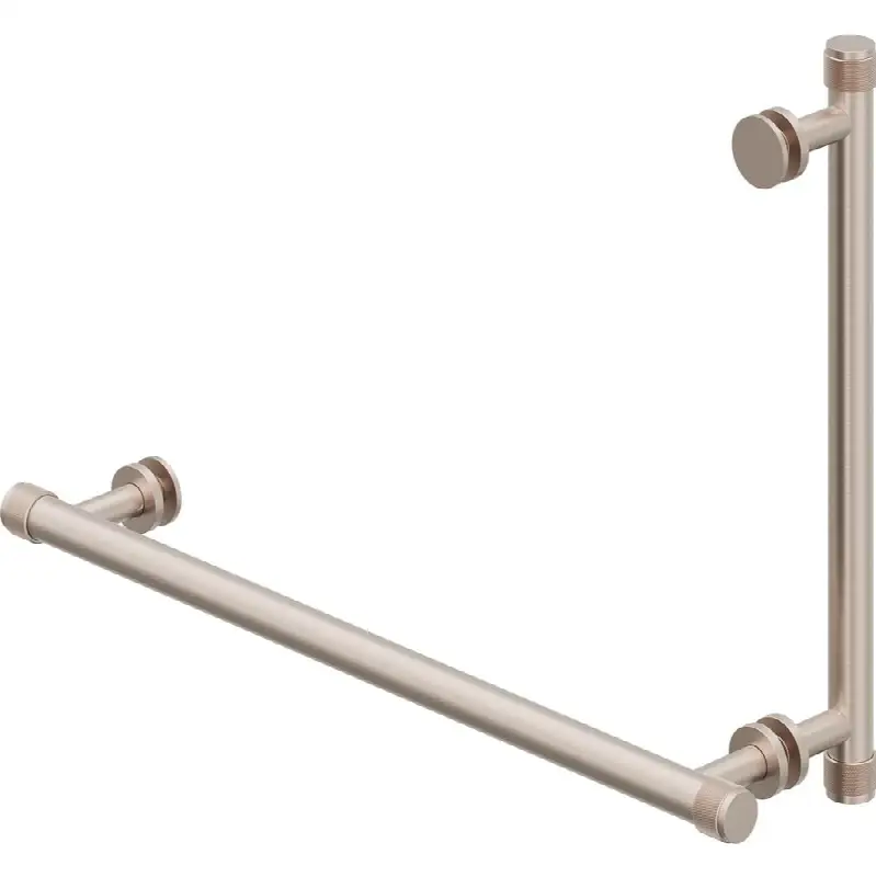 18" Towel Bar and 12" Shower Door Handle - Knurled