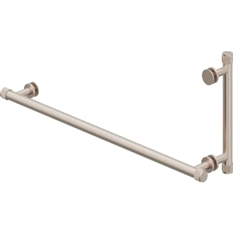 24" Towel Bar and 8" Shower Door Handle - Coined