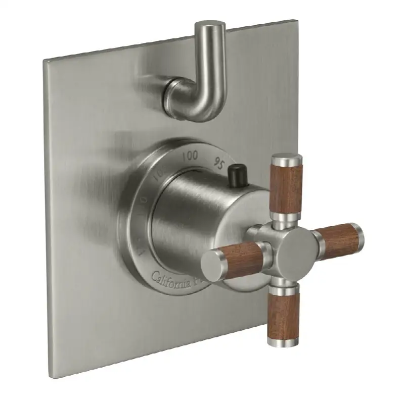 StyleTherm® Trim Only with Single Volume Control - Teak Handle