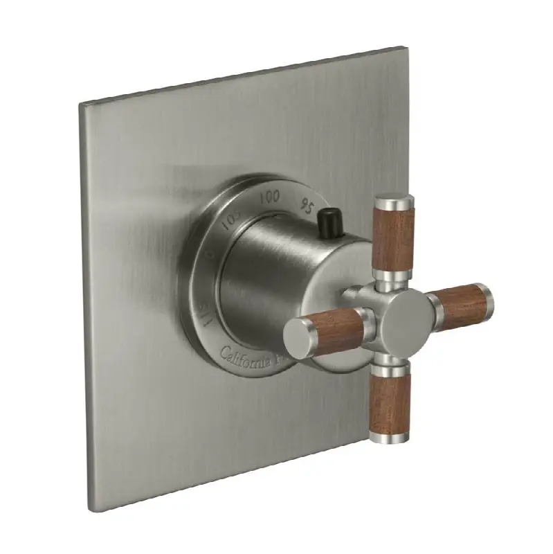 StyleTherm® 3/4" Thermostatic Trim Only - Teak Handle