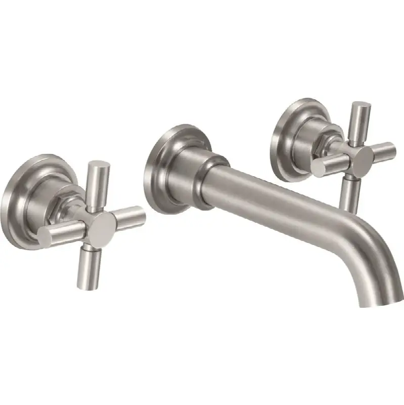 Two Handle Lavatory Wall Faucet Trim Only