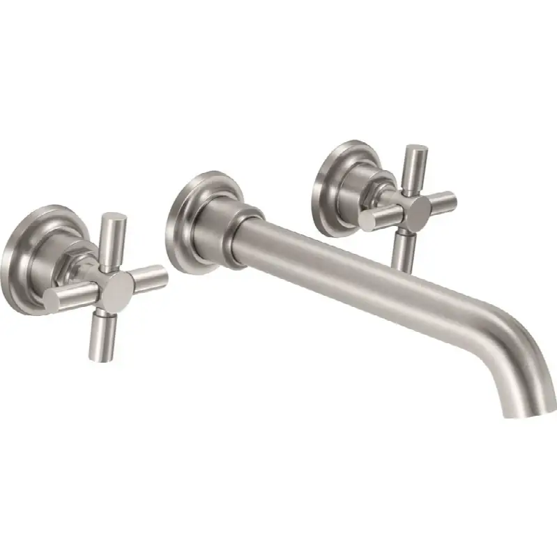 Two Handle Lavatory Wall Faucet Trim Only