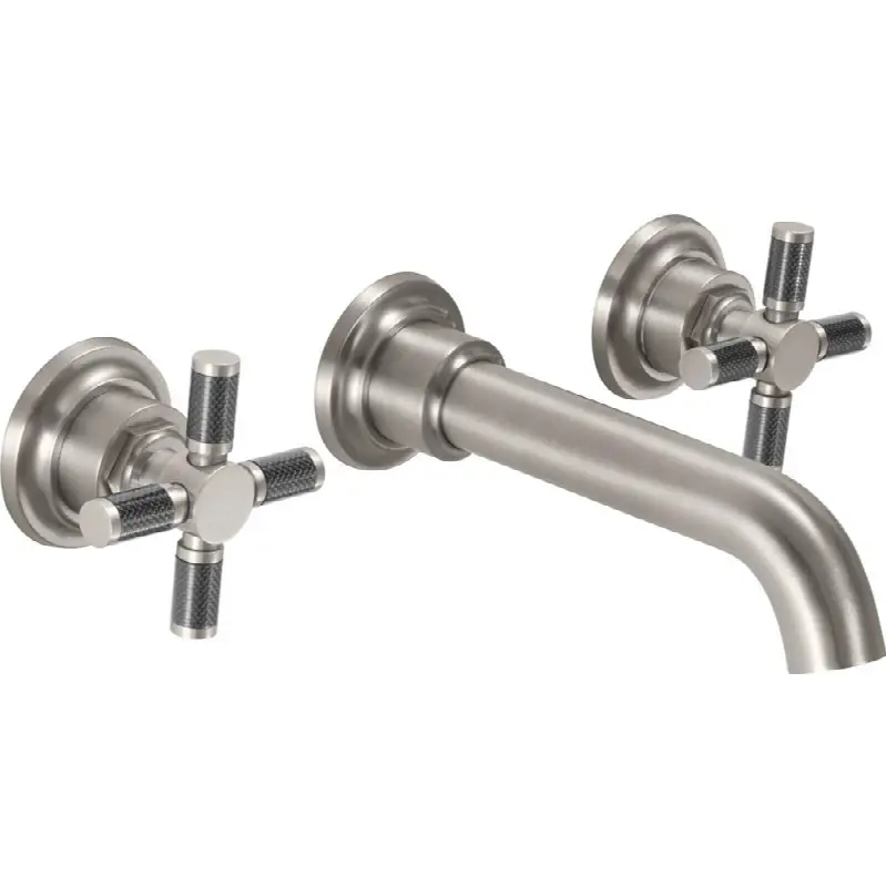 Two Handle Lavatory Wall Faucet Trim Only