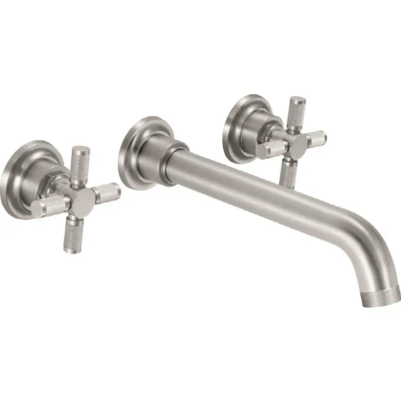 Two Handle Lavatory Wall Faucet Trim Only