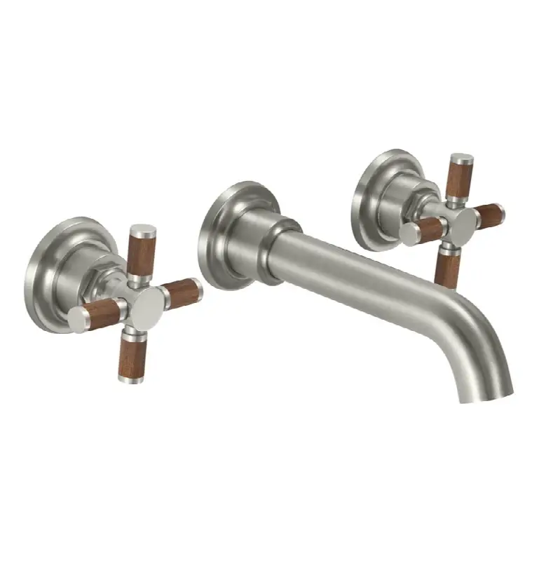 Two Handle Lavatory Wall Faucet Trim Only