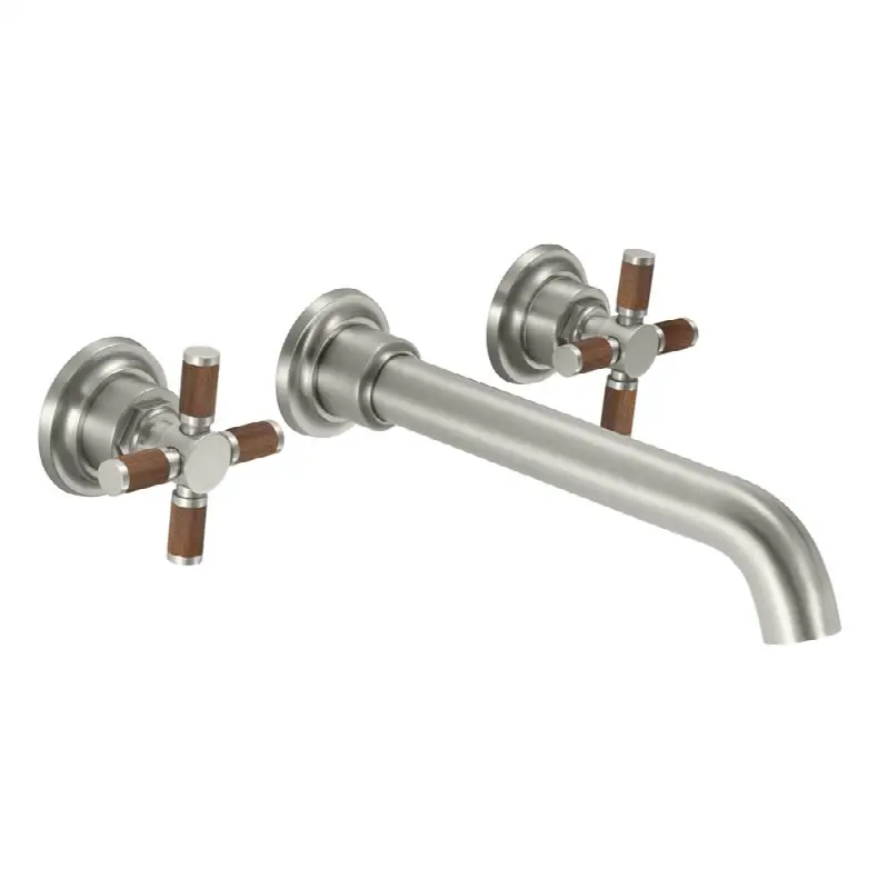 Two Handle Lavatory Wall Faucet Trim Only