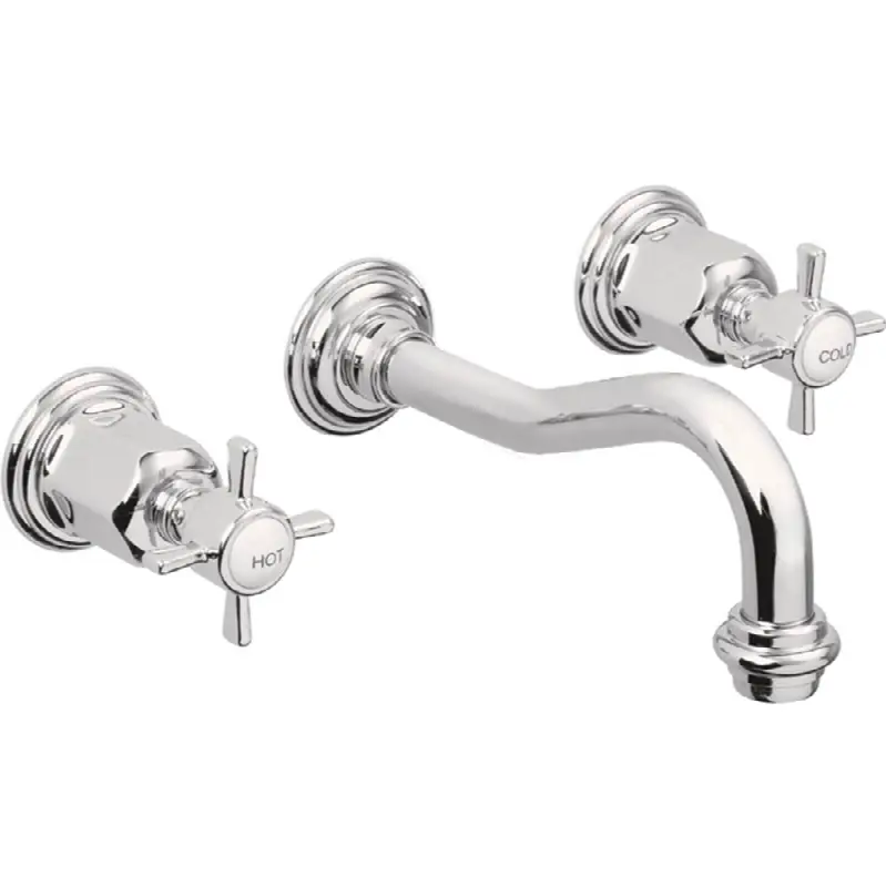Two Handle Lavatory Wall Faucet Trim Only