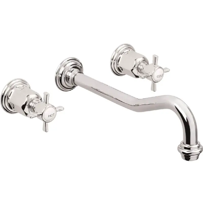 Two Handle Lavatory Wall Faucet Trim Only