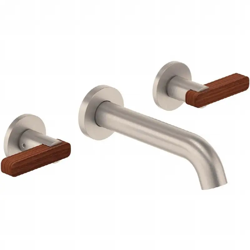 Two Handle Lavatory Wall Faucet Trim Only