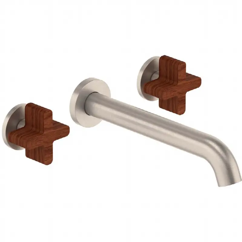 Two Handle Lavatory Wall Faucet Trim Only