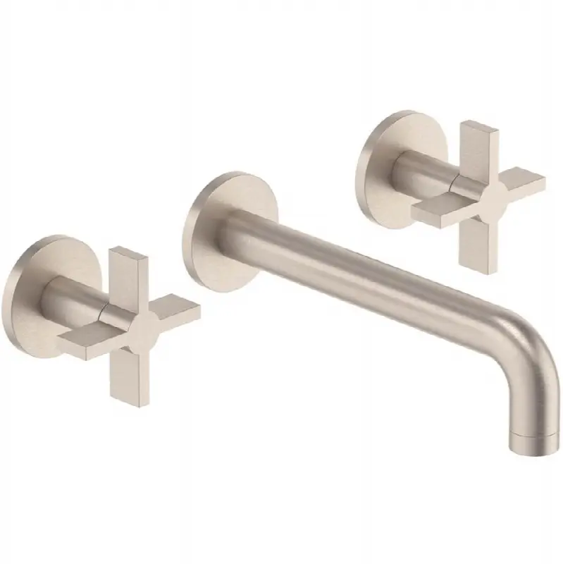 Two Handle Lavatory Wall Faucet Trim Only