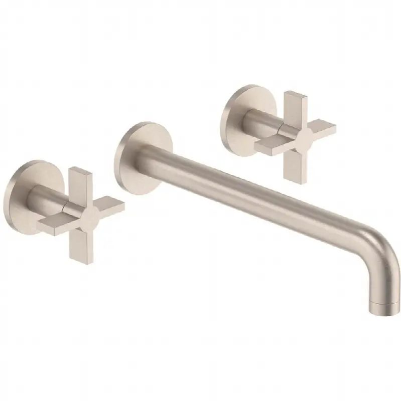 Two Handle Lavatory Wall Faucet Trim Only