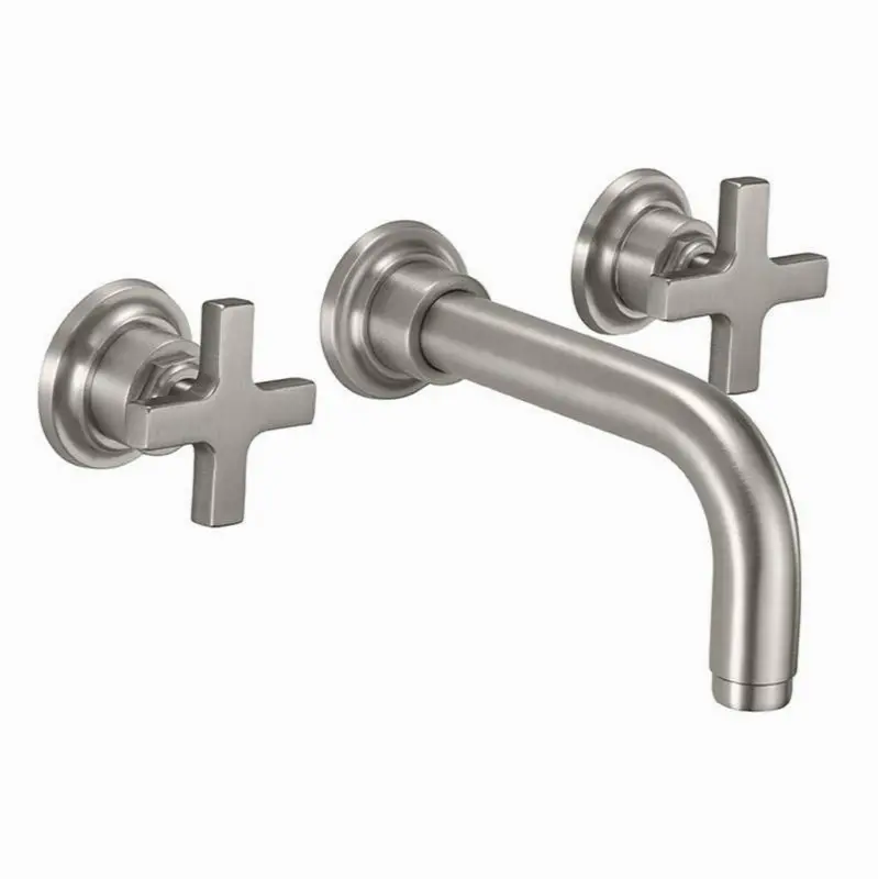Two Handle Lavatory Wall Faucet Trim Only