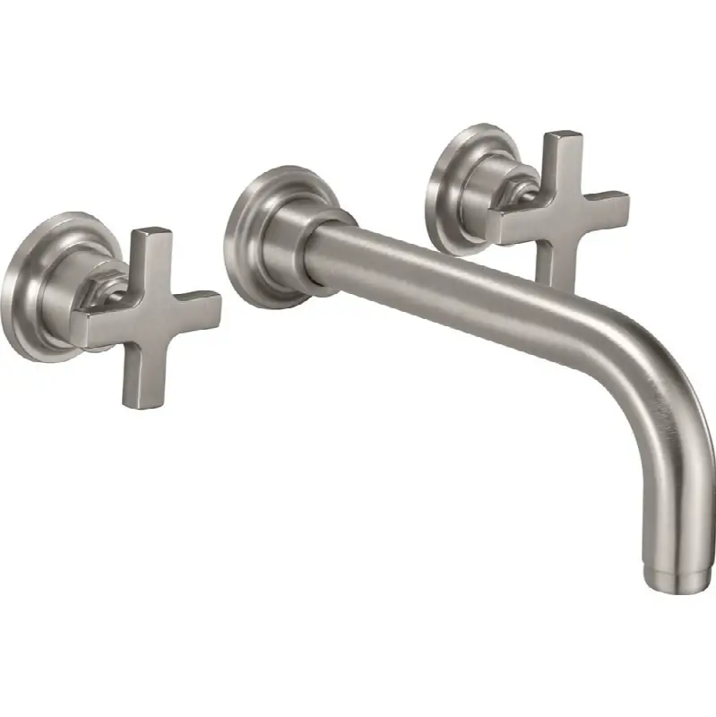 Two Handle Lavatory Wall Faucet Trim Only