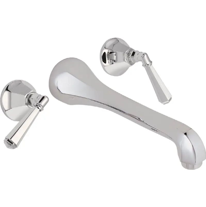 Two Handle Lavatory Wall Faucet Trim Only