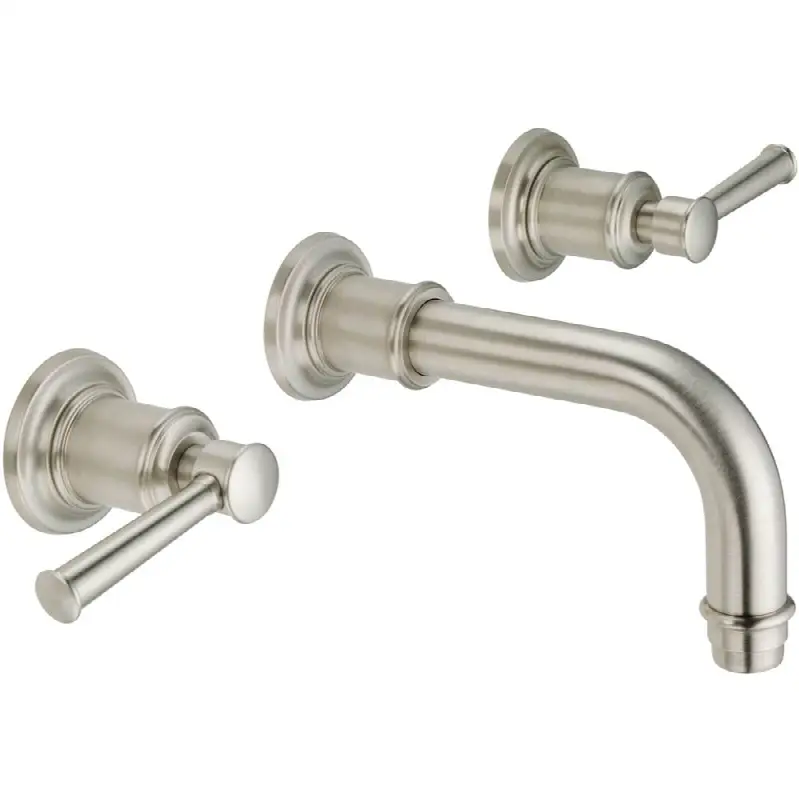 Two Handle Lavatory Wall Faucet Trim Only