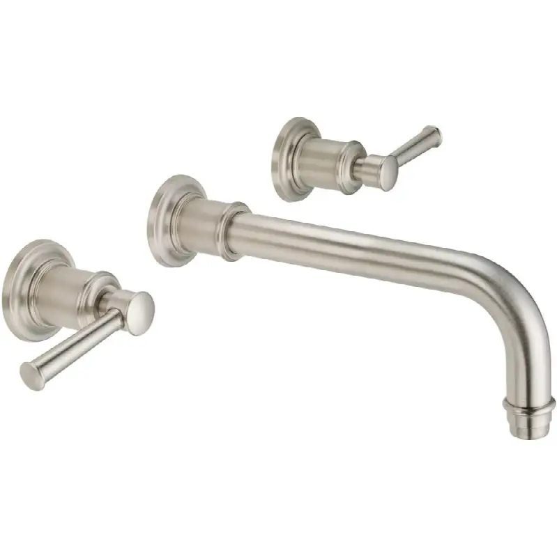 Two Handle Lavatory Wall Faucet Trim Only