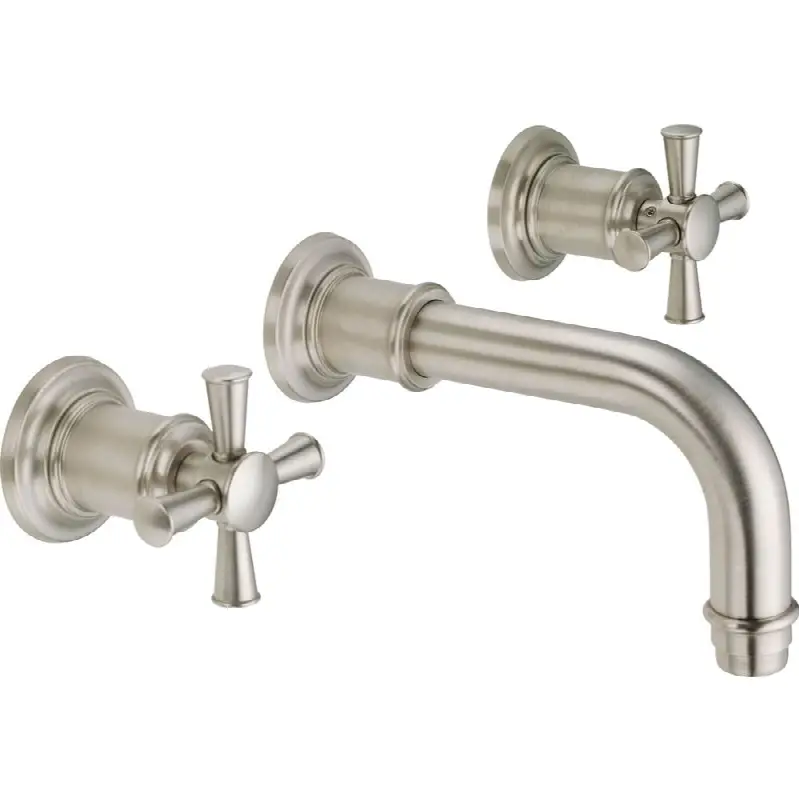 Two Handle Lavatory Wall Faucet Trim Only