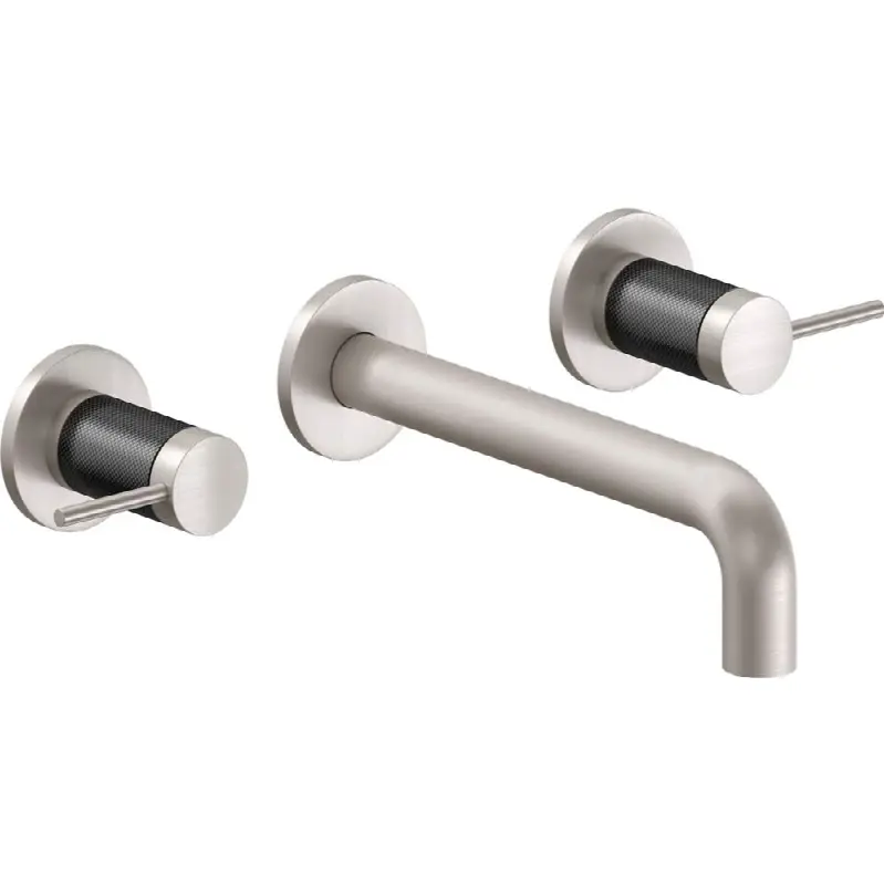 Two Handle Lavatory Wall Faucet Trim Only