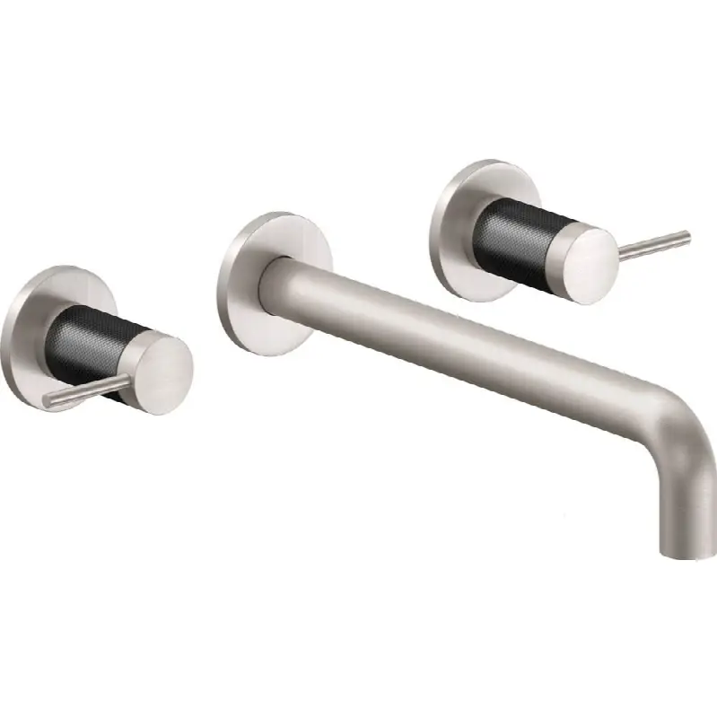 Two Handle Lavatory Wall Faucet Trim Only