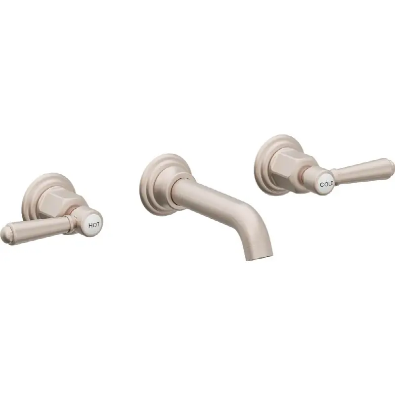 Two Handle Lavatory Wall Faucet Trim Only