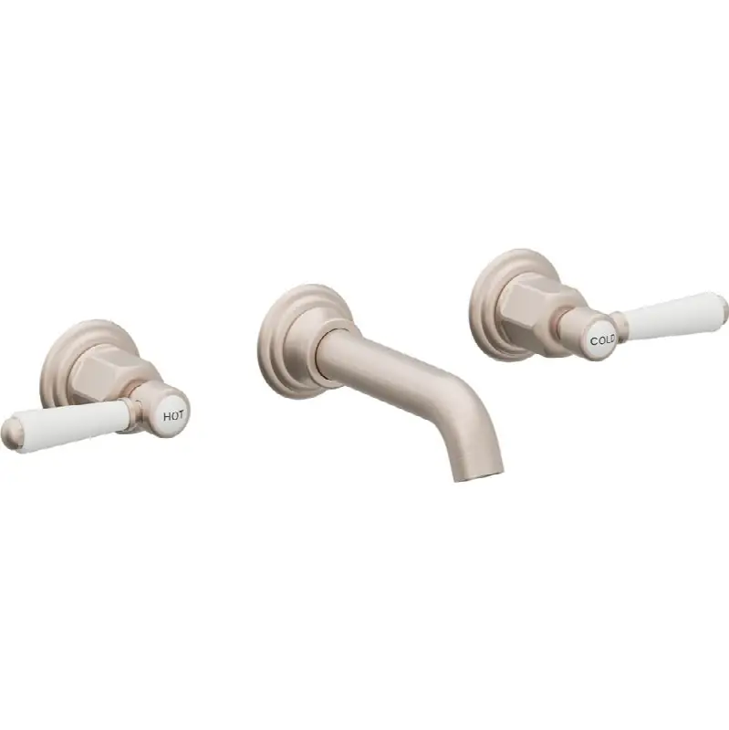 Two Handle Lavatory Wall Faucet Trim Only