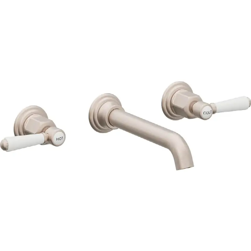 Two Handle Lavatory Wall Faucet Trim Only