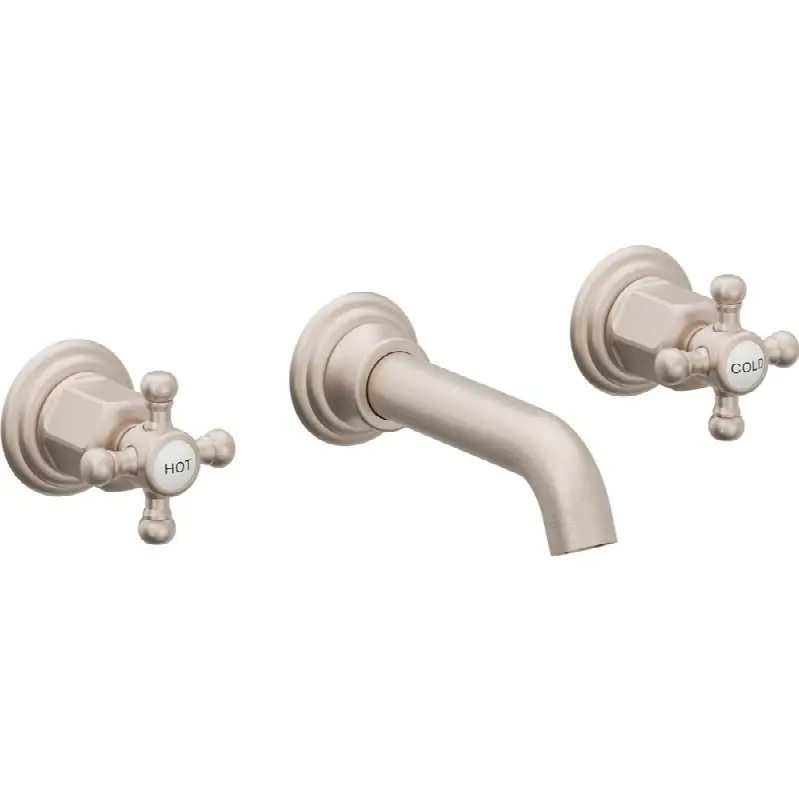 Two Handle Lavatory Wall Faucet Trim Only