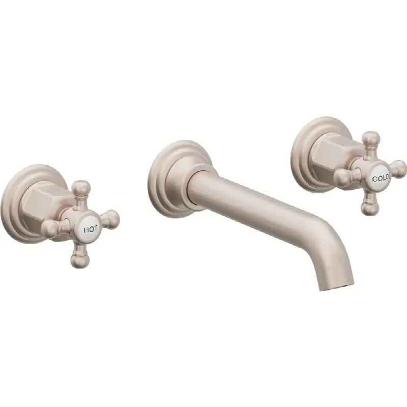 Two Handle Lavatory Wall Faucet Trim Only