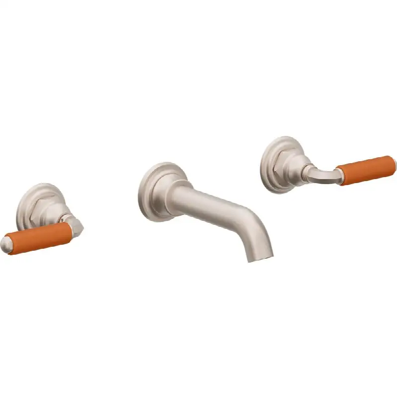 Two Handle Lavatory Wall Faucet Trim Only