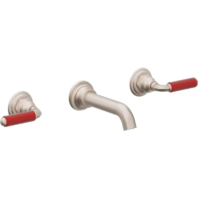 Two Handle Lavatory Wall Faucet Trim Only