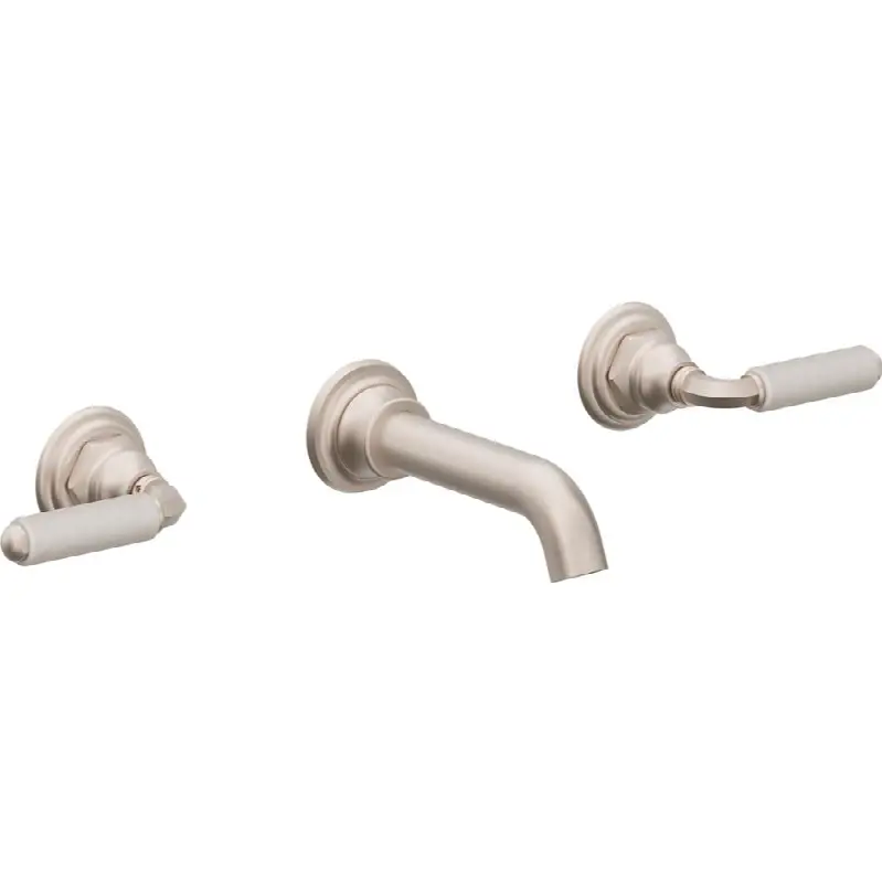 Two Handle Lavatory Wall Faucet Trim Only