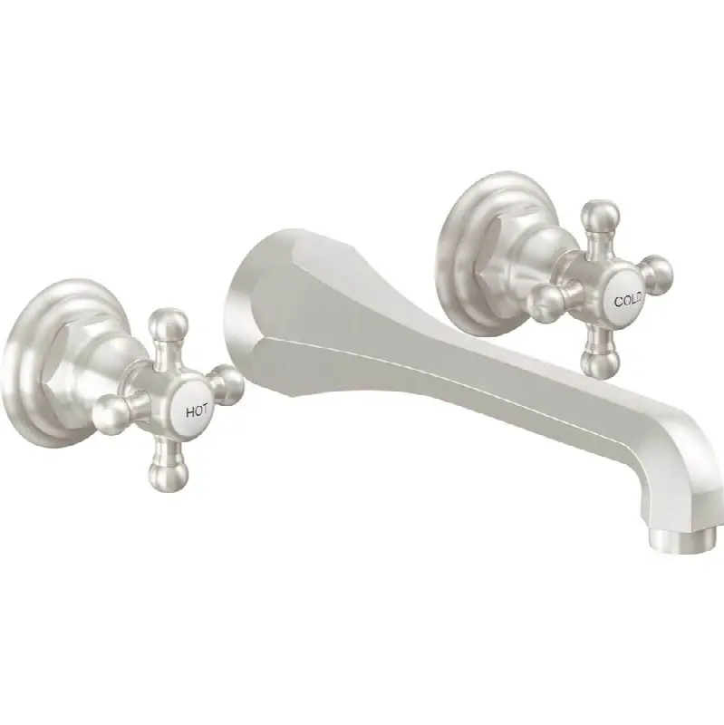 Two Handle Lavatory Wall Faucet Trim Only
