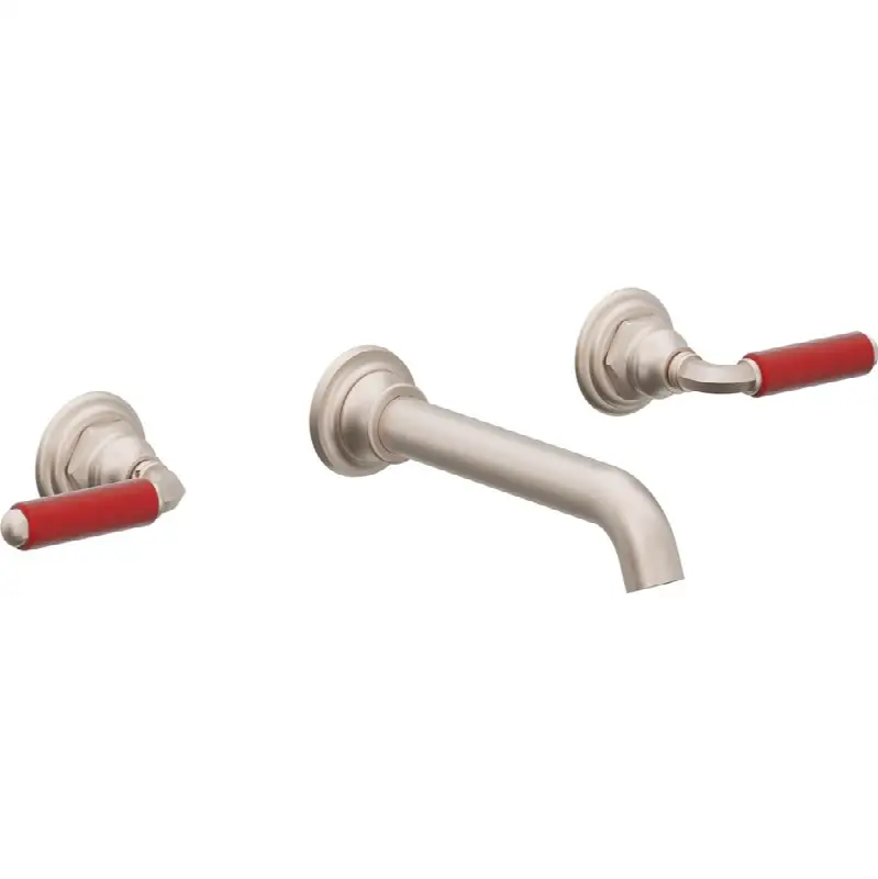 Two Handle Lavatory Wall Faucet Trim Only
