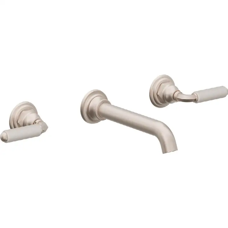 Two Handle Lavatory Wall Faucet Trim Only
