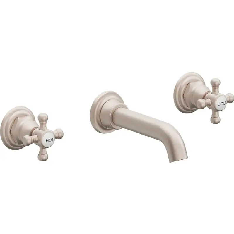 Two Handle Lavatory Wall Faucet Trim Only