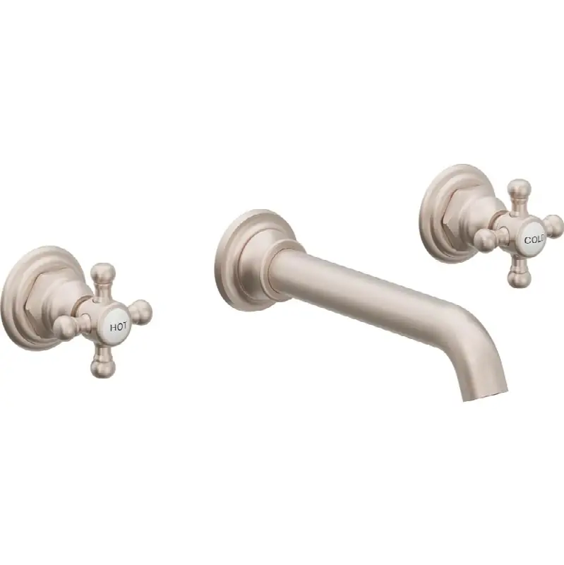 Two Handle Lavatory Wall Faucet Trim Only
