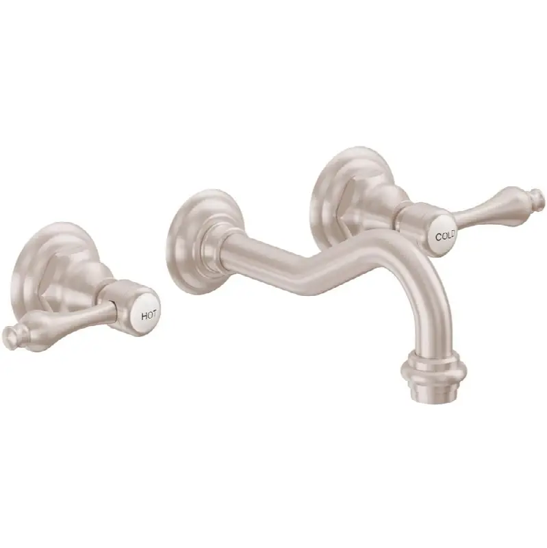 Two Handle Lavatory Wall Faucet Trim Only