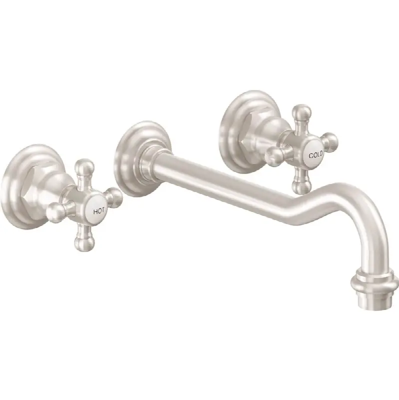 Two Handle Lavatory Wall Faucet Trim Only