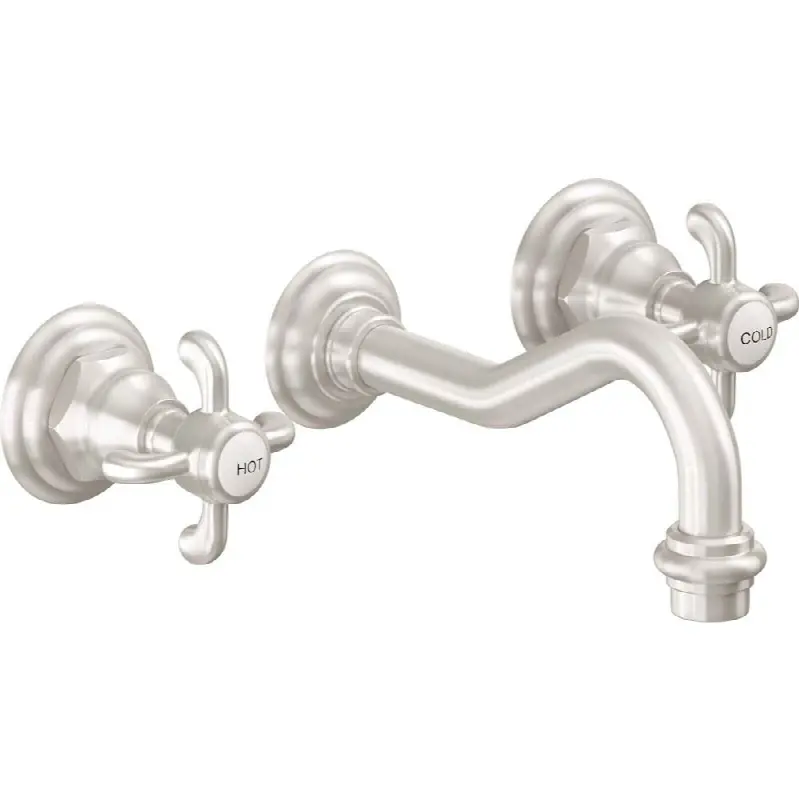 Two Handle Lavatory Wall Faucet Trim Only