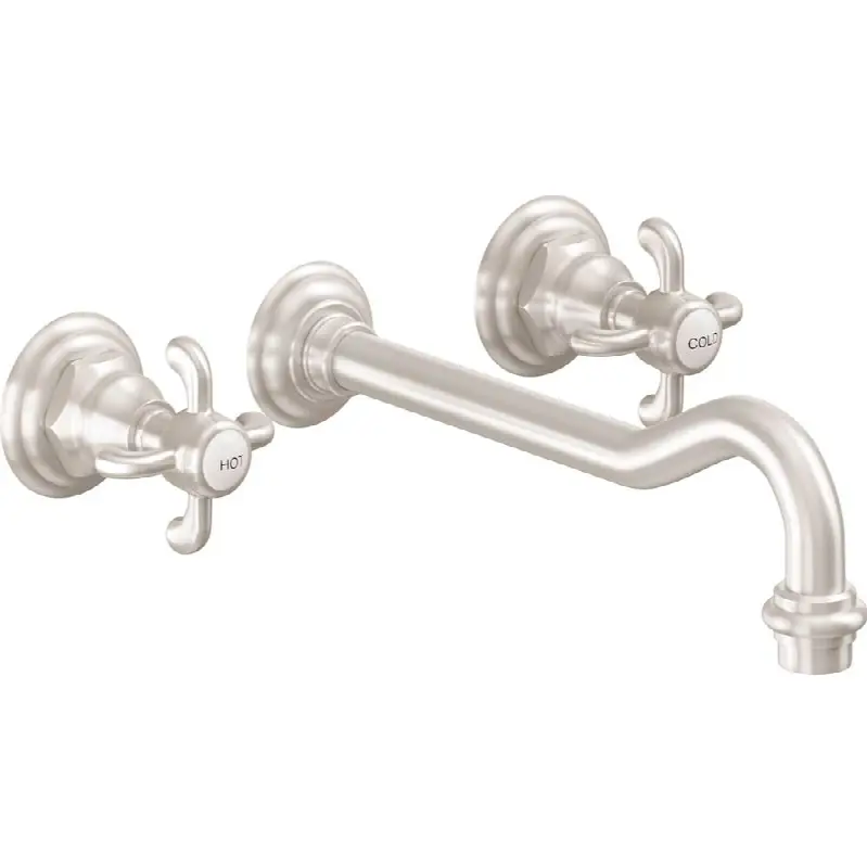 Two Handle Lavatory Wall Faucet Trim Only