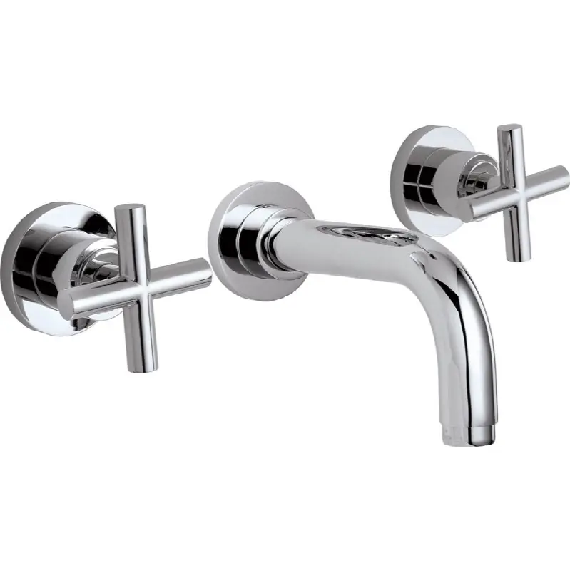 Two Handle Lavatory Wall Faucet Trim Only