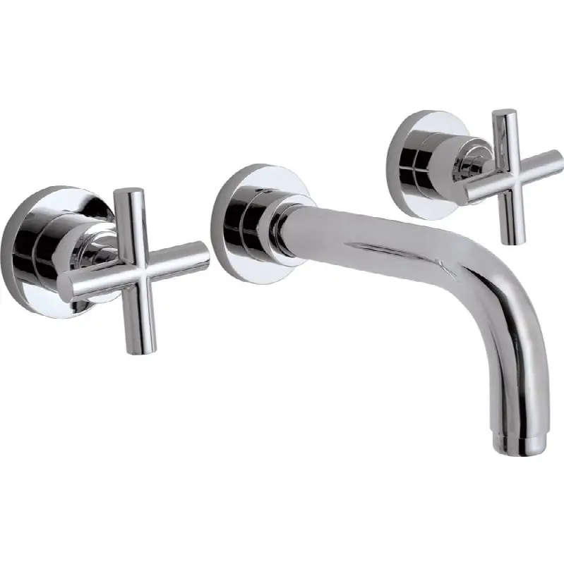 Two Handle Lavatory Wall Faucet Trim Only