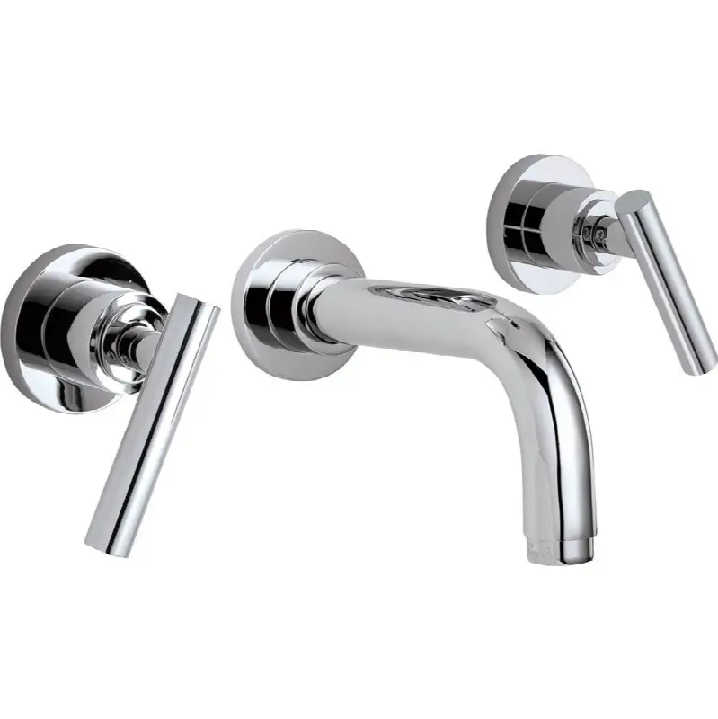 Two Handle Lavatory Wall Faucet Trim Only