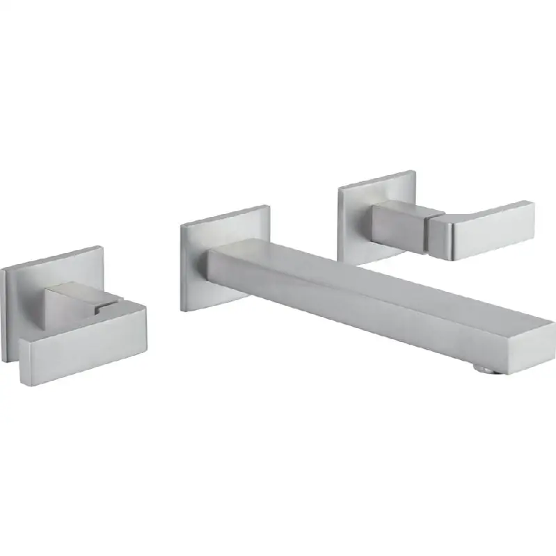 Two Handle Lavatory Wall Faucet Trim Only