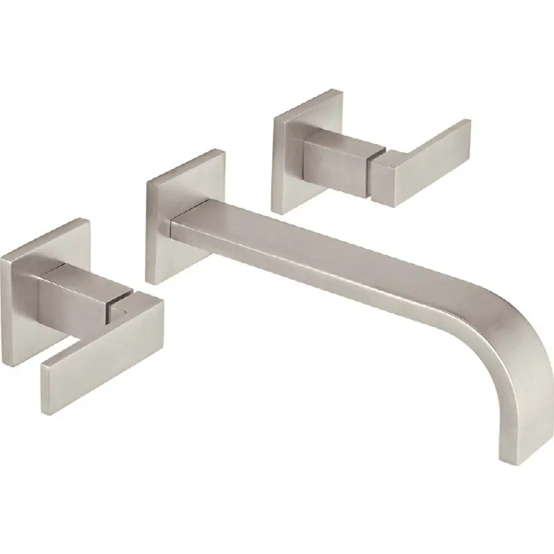 Two Handle Lavatory Wall Faucet Trim Only
